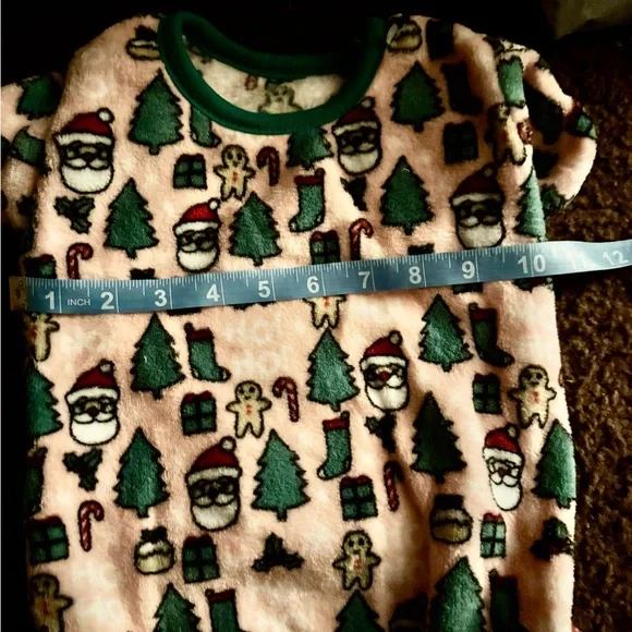 Cozy Pink Santa and Tree Doggy Pajamas - Picture 3 of 4
